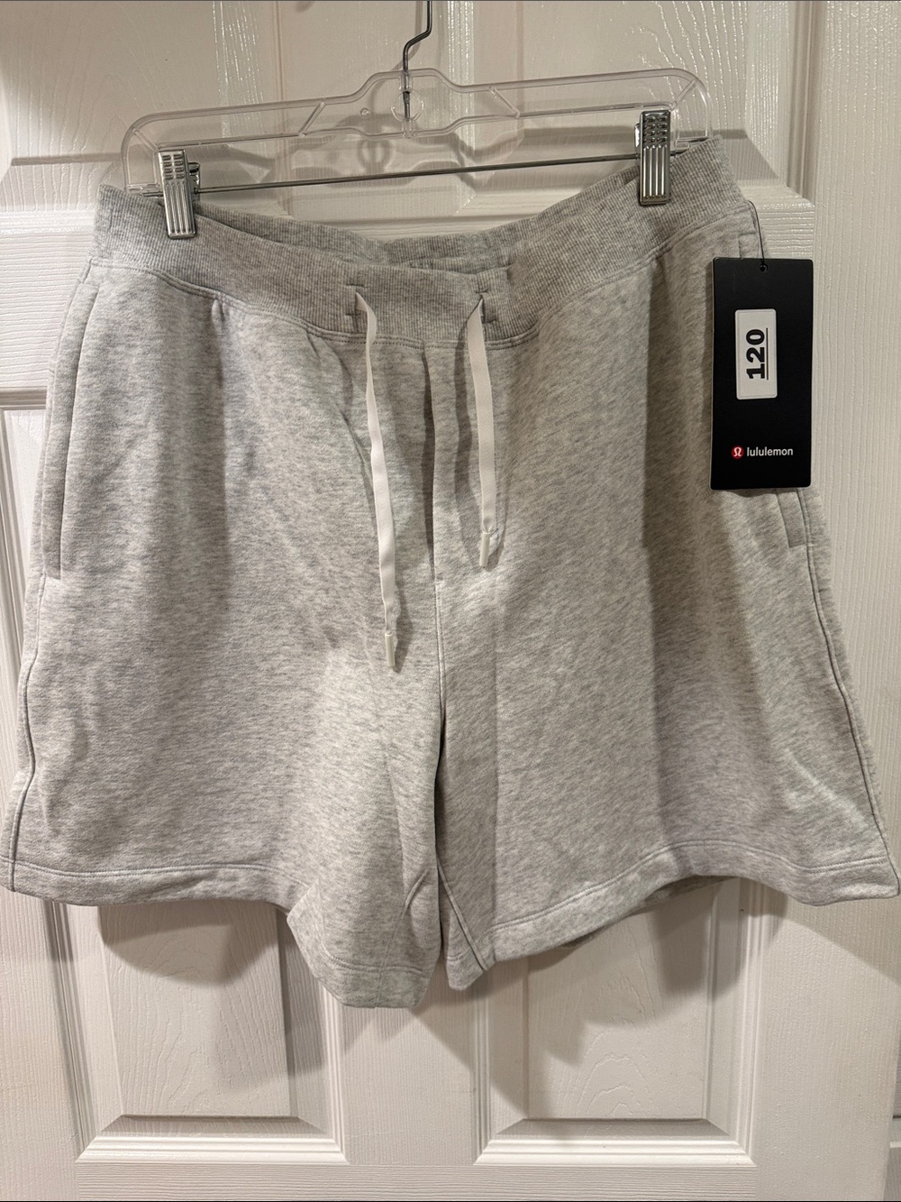 lululemon athletica Men's Light Gray Terry Drawstring Shorts